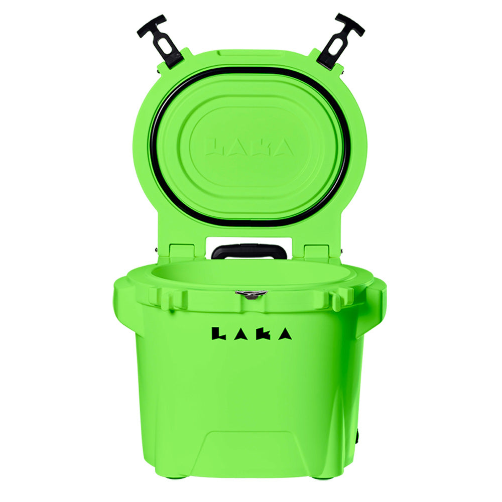 LAKA Coolers 30 Qt Cooler wTelescoping Handle Wheels Lime Green 1083